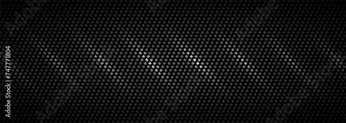 Black carbon fiber texture steel background. Dark metal texture carbon fiber background. Web design template. Vector illustration