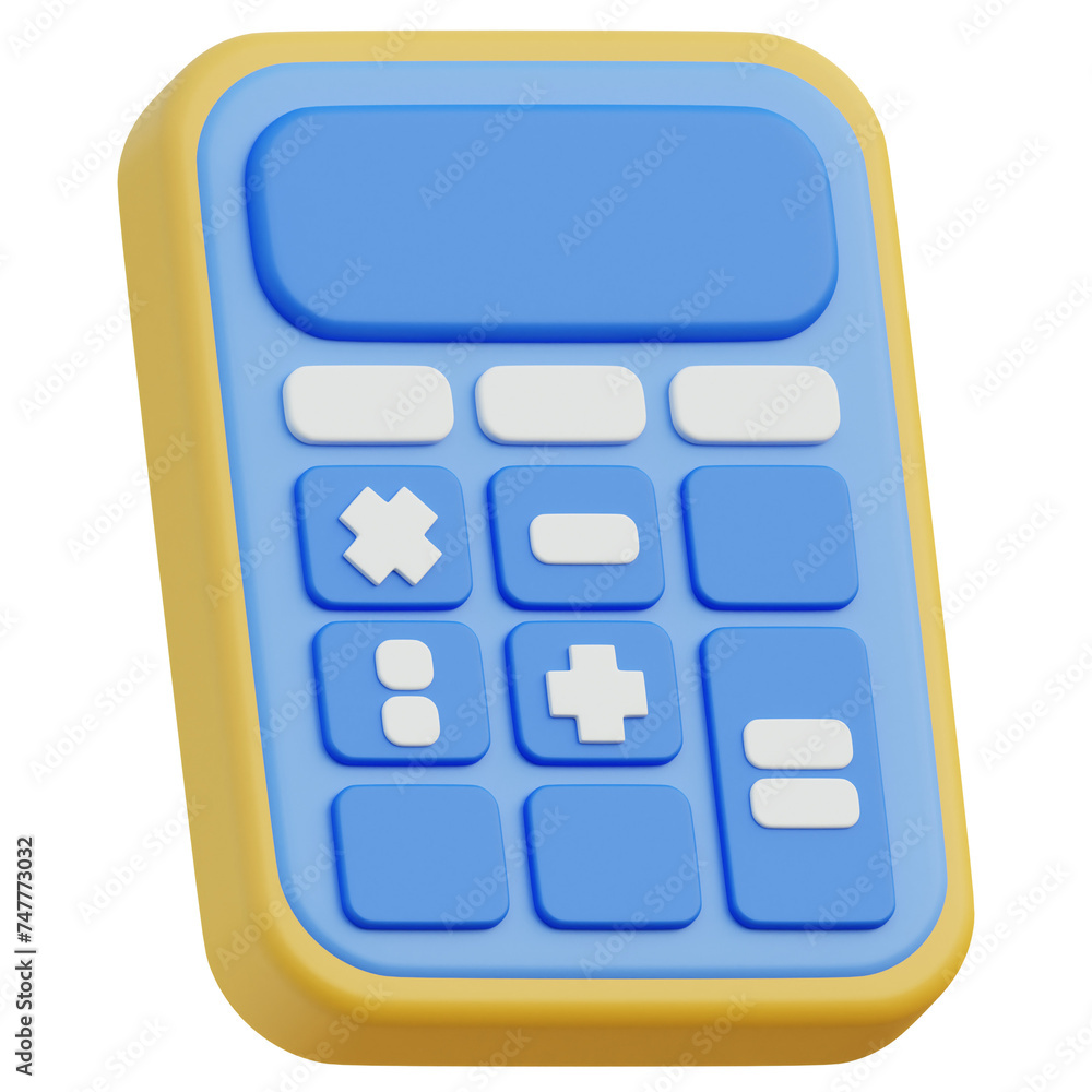 Calculator 3D icon design for poster banner Calculator 3D icon design for poster banner