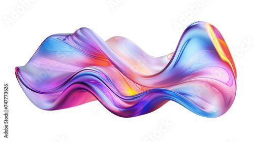 gradient purple flow curved on transparent background photo