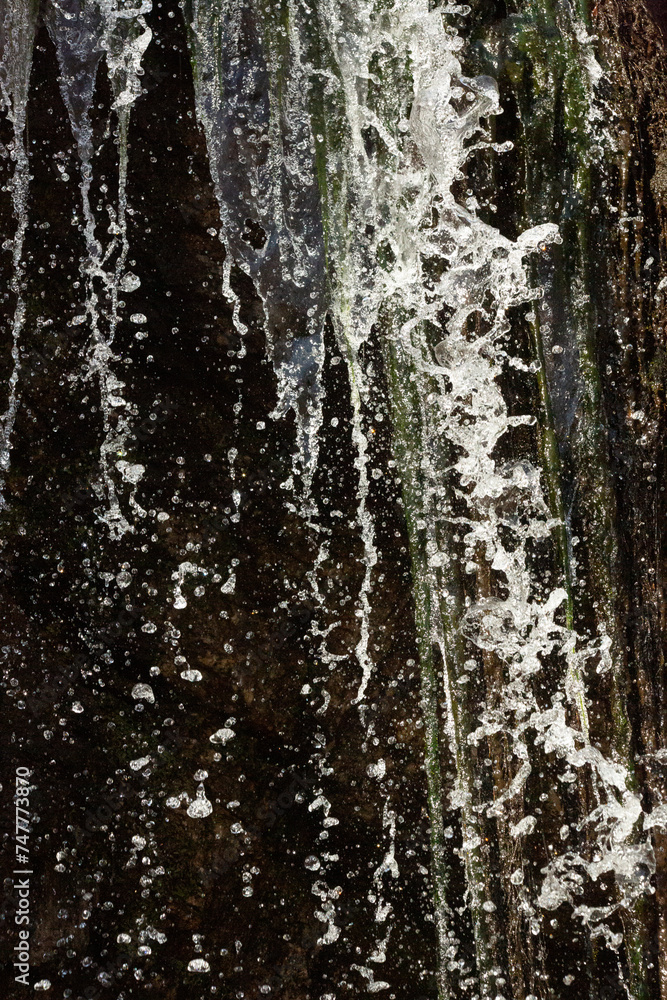 High shutter speed reveals patterns in falling water in Connecticut. High shutter speed reveals patterns in falling water in Connecticut.