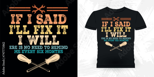 Funny Engineer Retro Vintage Mechanic T-shirt Design