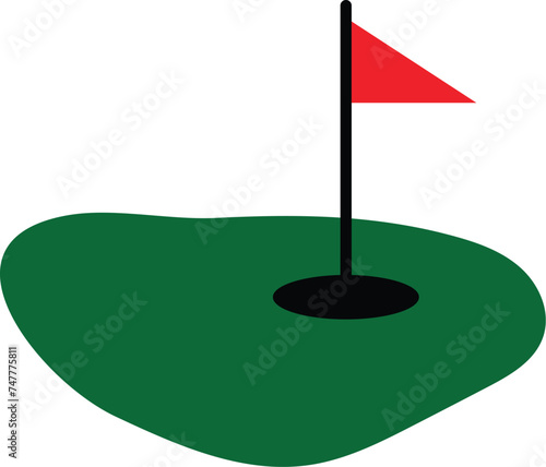Golf flag vector illustration