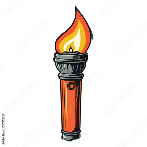 vector of vintage torch