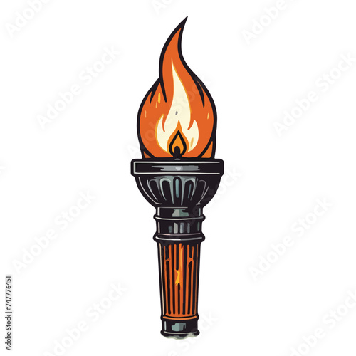 vector of vintage torch