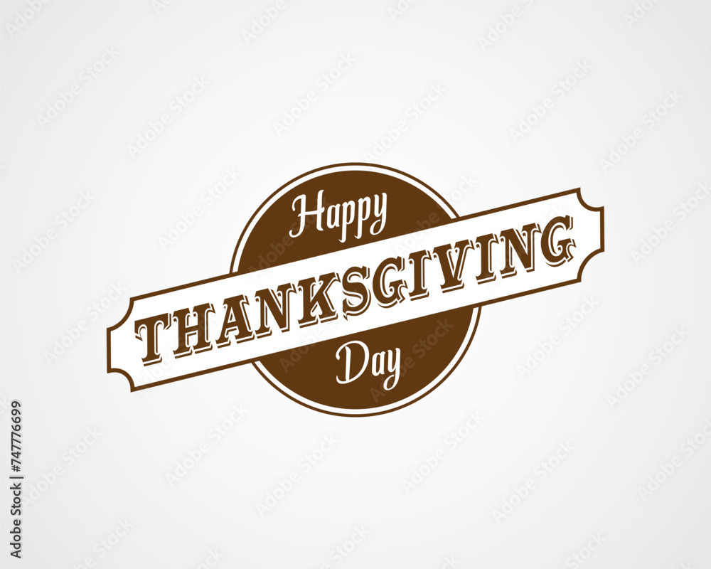 Happy thanksgiving day vector illustration. Happy thanksgiving day themes design concept with flat style vector illustration. Suitable for greeting card, poster and banner.