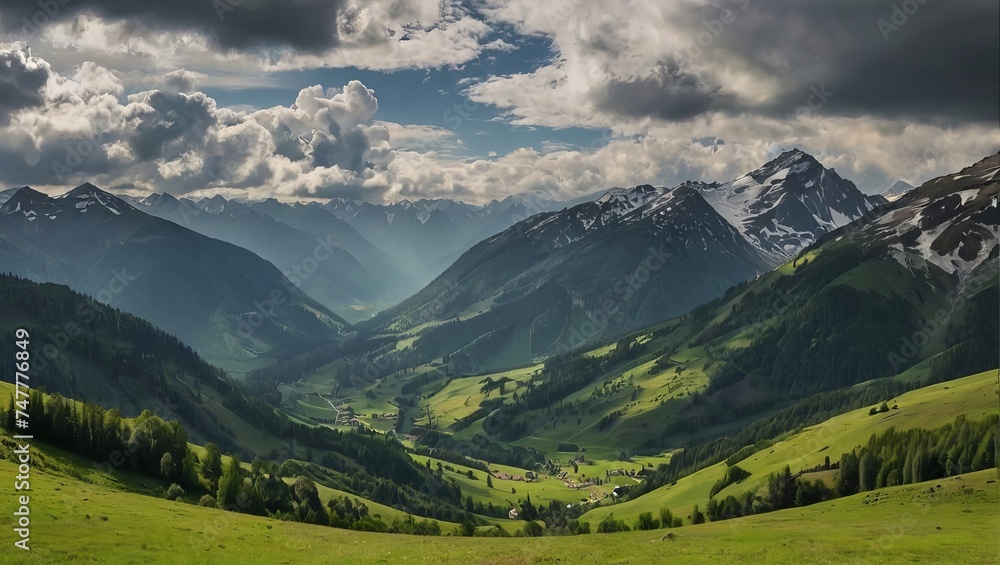 Beautiful nature mountains landscape traveling concept background, Generative Ai Beautiful nature mountains landscape traveling concept background, Generative Ai
