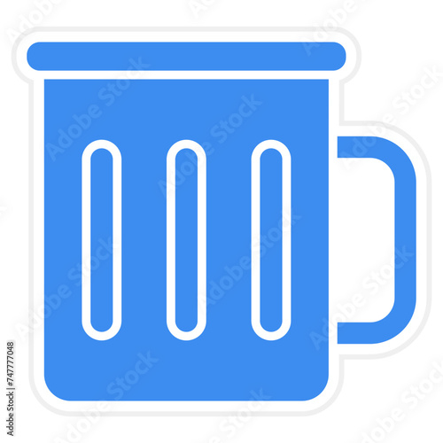 Metal Mug Icon Style