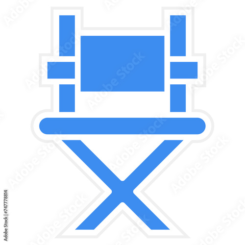 Director Chair Icon Style