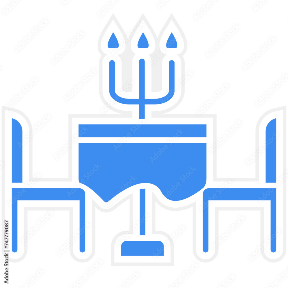 Dinner Table Icon Style Dinner Table Icon Style