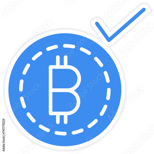 Cryptocurrency Accepted Icon Style