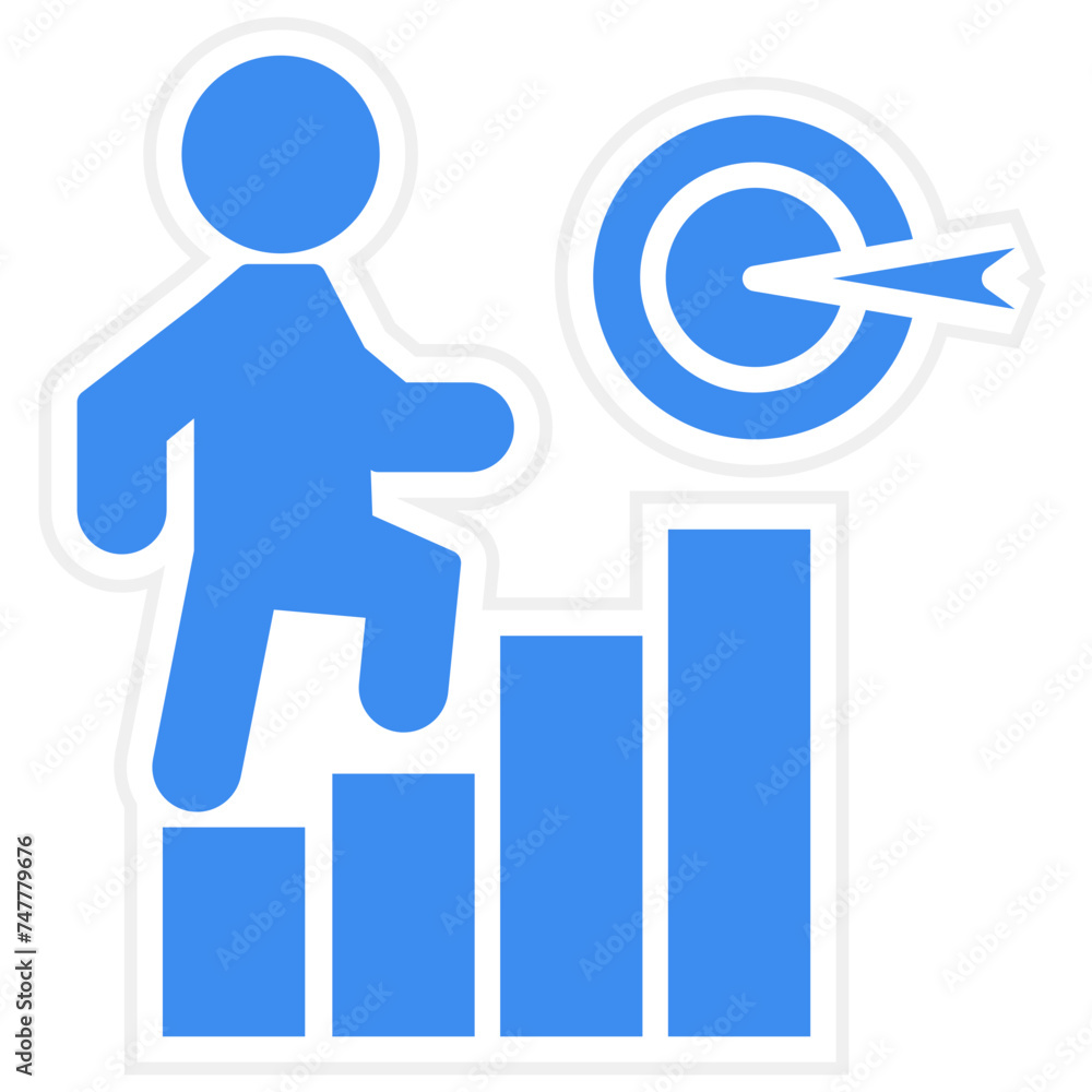 Achieving Goals Icon Style Achieving Goals Icon Style