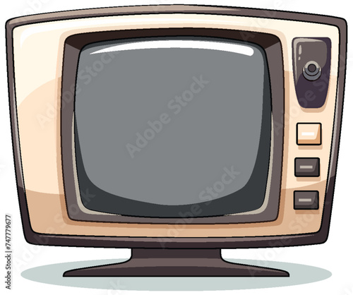 Vector graphic of a vintage television set