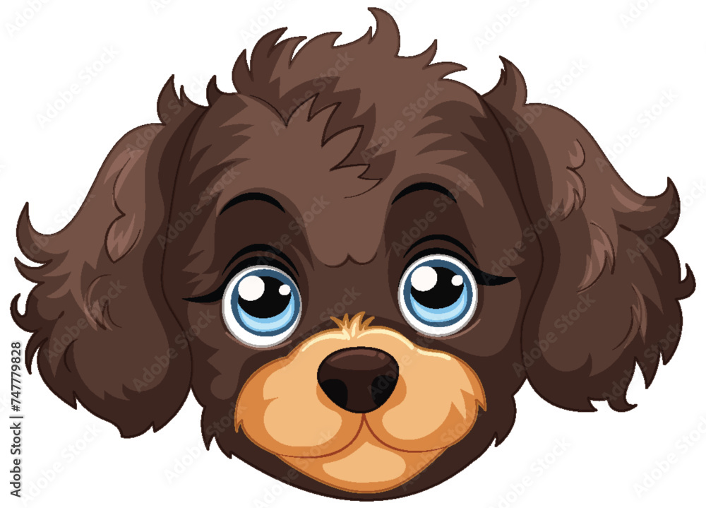 Cute brown puppy with big blue eyes Cute brown puppy with big blue eyes