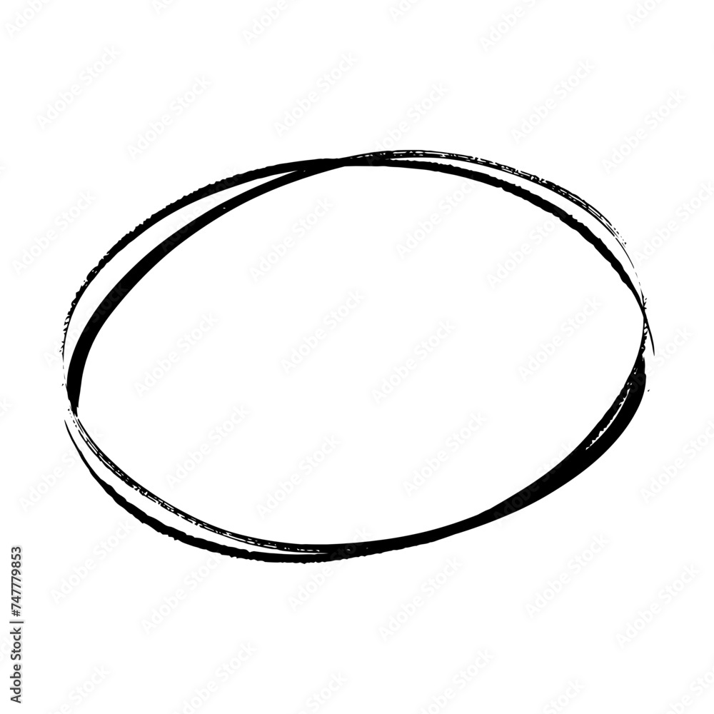 Frame ellipse, oval outline border grunge shape icon, decorative doodle element for design in vector illustration Frame ellipse, oval outline border grunge shape icon, decorative doodle element for design in vector illustration