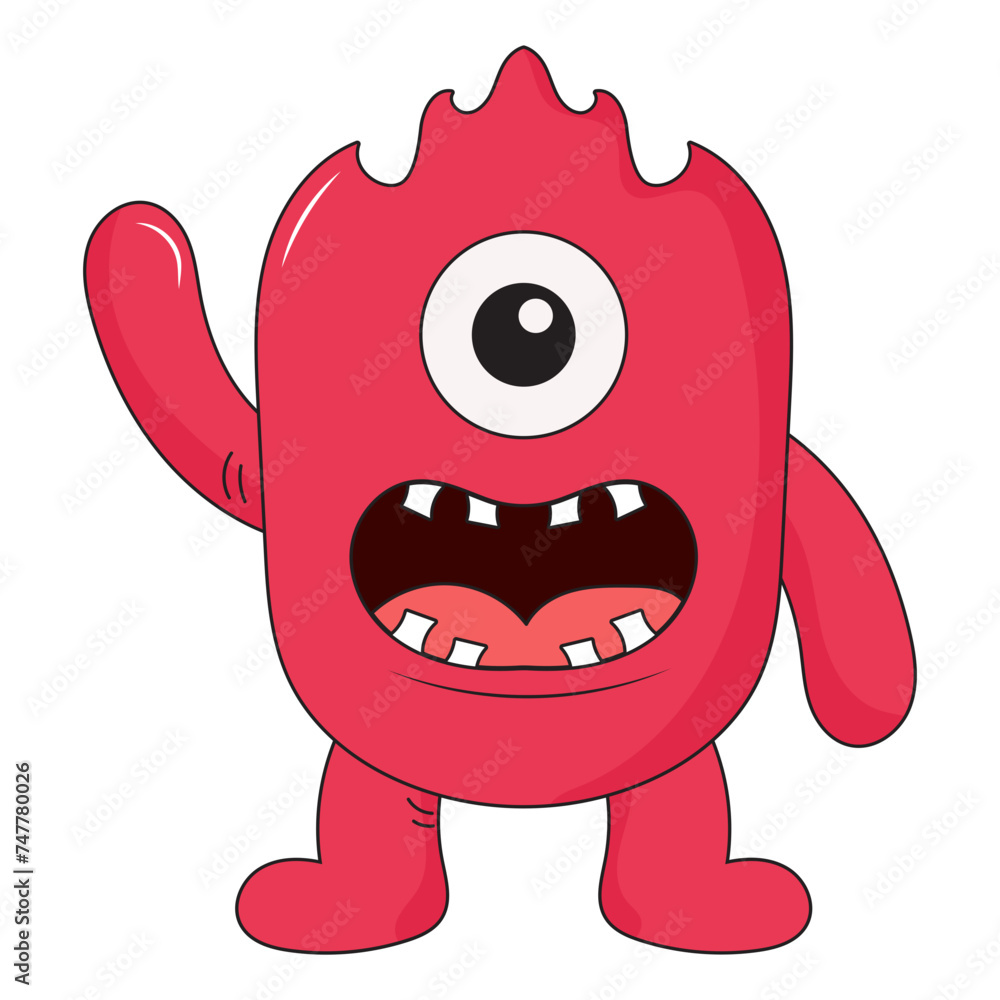 Fototapeta premium Cute Monster Illustration