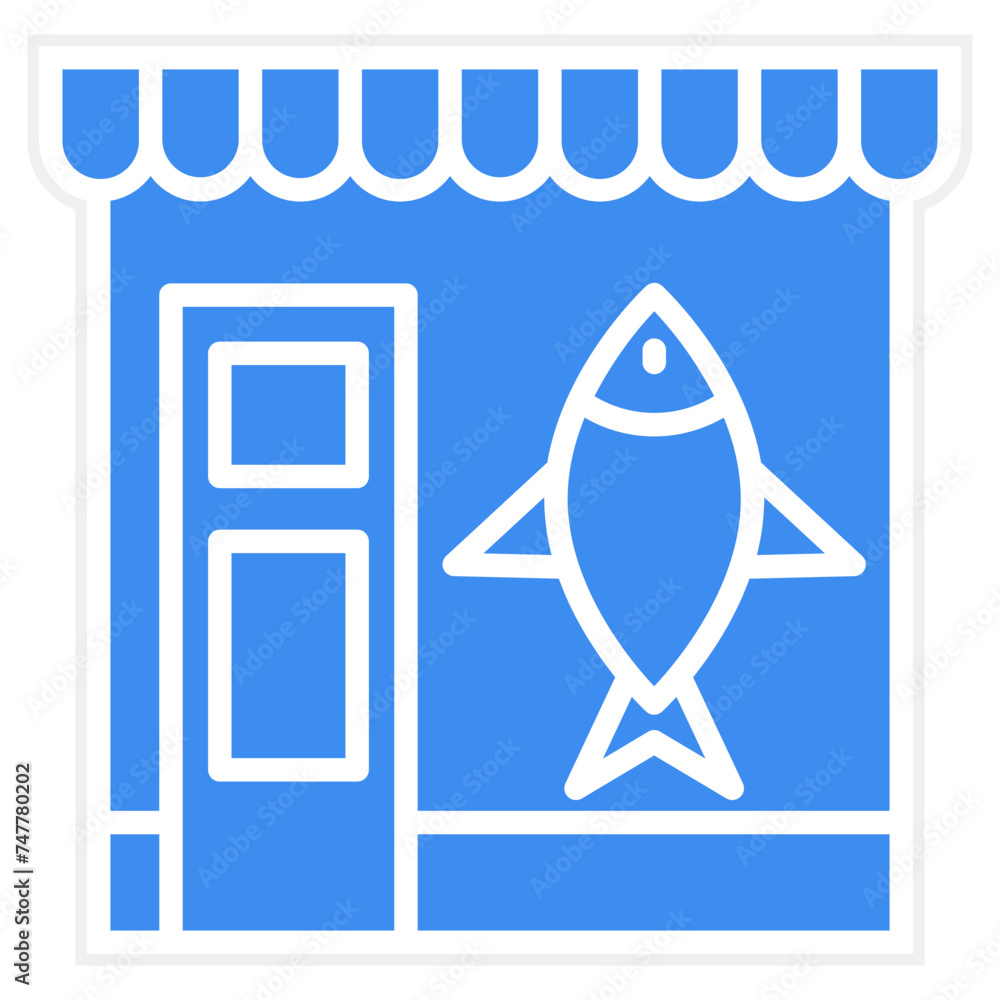Fish Shop Icon Style Fish Shop Icon Style