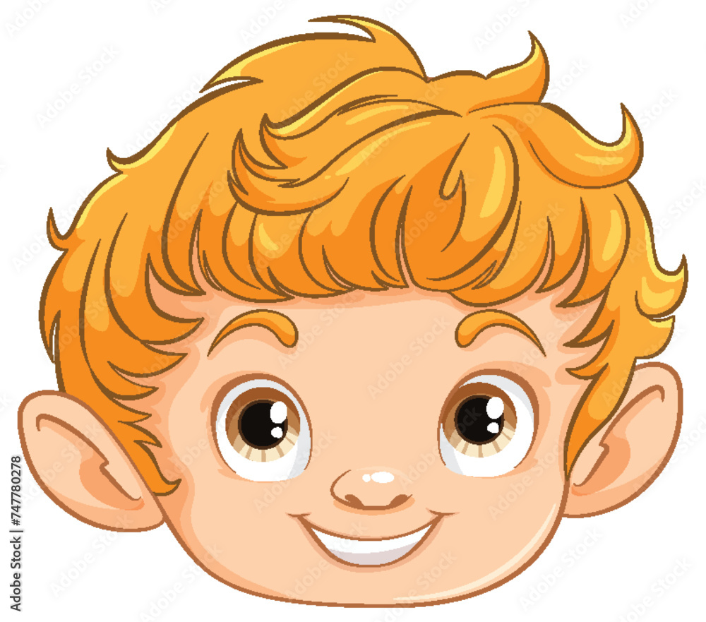 Vector illustration of a smiling young boy. Vector illustration of a smiling young boy.