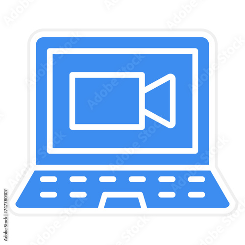 Videocall Discussion Icon Style