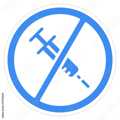 Anti Vaccination Icon Style