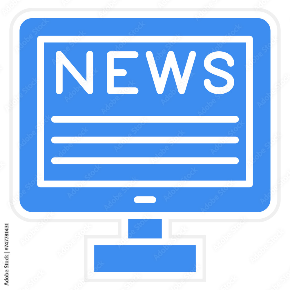 Online Newspaper Icon Style Online Newspaper Icon Style