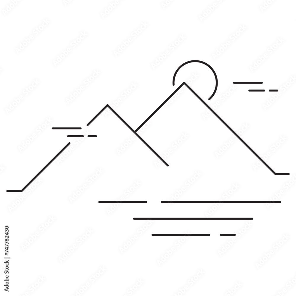 Geometric Mountain Lines Geometric Mountain Lines
