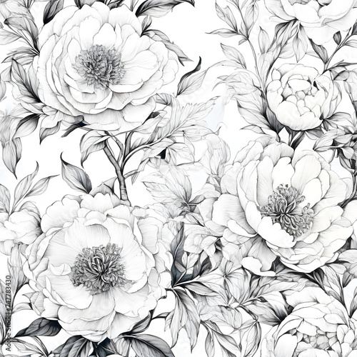 pen-and-ink-drawing-of-an-intricate-floral-pattern-sprawling-across-the-canvas-wallpaper-texture