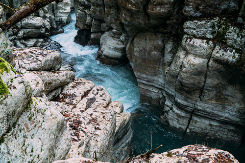 White Rock Canyon: Jungle and Mountain Forest Hiking, Khosta River Along Cliffs photo