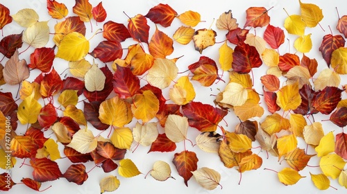 Autumn leaves backdrop. Generative AI © Roman