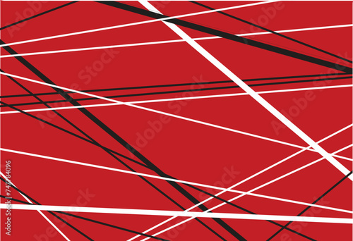 red and Black Streaks fo thin line on red backdrop. Editable Clip Art.