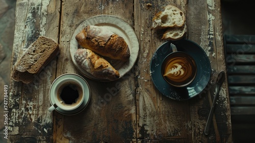Bread and coffee. Generative AI