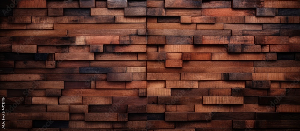 A wall constructed entirely out of wooden blocks, arranged in a uniform pattern. The blocks appear weathered and sturdy, creating a sturdy barrier. A wall constructed entirely out of wooden blocks, arranged in a uniform pattern. The blocks appear weathered and sturdy, creating a sturdy barrier.