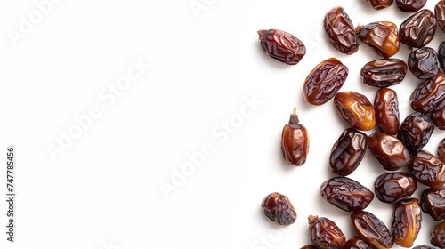 Dried dates isolated. Generative AI