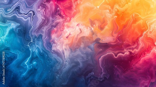 Abstract Colorful Ink Blending Art Background Ai generated 