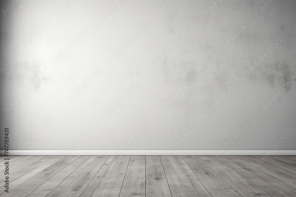 Empty room gray wall room with wooden floor Empty room gray wall room with wooden floor