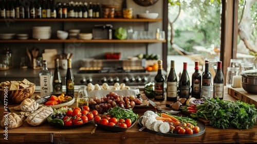 ritual of family meals prepared with farm fresh ingredients, strengthening bonds with every shared meal photo