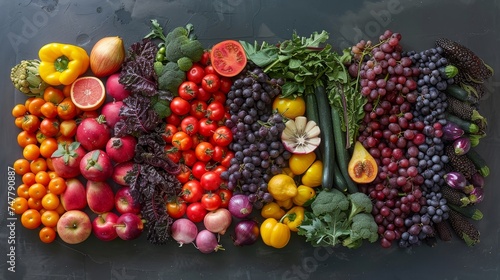 vibrant colors and textures of organic produce  celebrating the diversity of nature