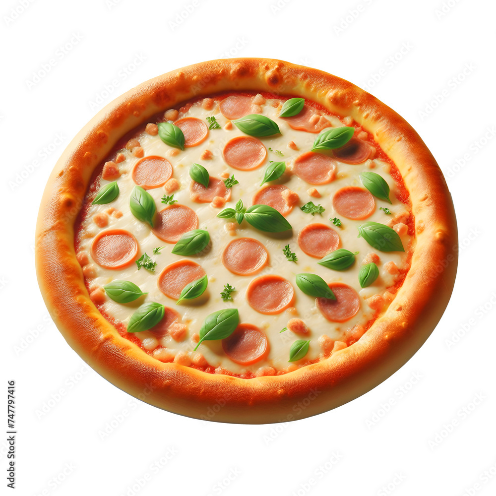 pizza with salami and tomatoes pizza with salami and tomatoes