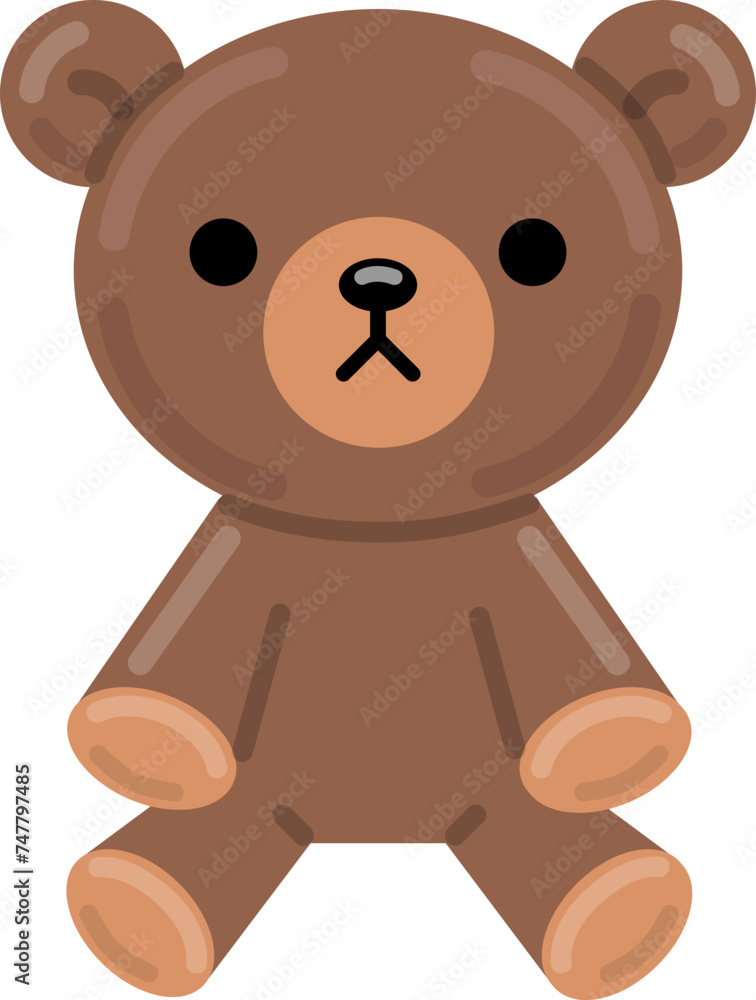 Obraz premium Cute teddy bear toy icon. Cute stuffed toy symbol. 