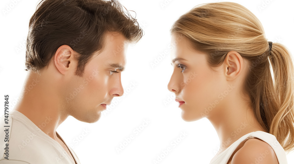 Intense face-to-face encounter between two. Intense face-to-face encounter between two.