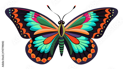 butterfly isolated on white. butterfly illustration.