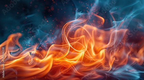 Inferno Dance: A Vivid Flame scape © Xistudio