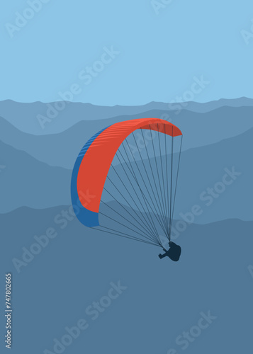 paragliding in the sky