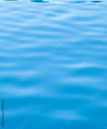Reflection​ on surface​ blue​ water​ for​ background.