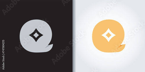 abstract letter q logo set