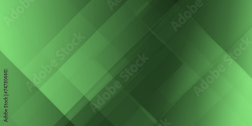 Intersecting lines and squares arranging randomly, vector of green background made by squares and triangles, presentation creative banner abstract blank green background with geometric patterns.