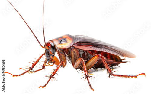 Expired Cockroach Up Close isolated on transparent Background © aneeb