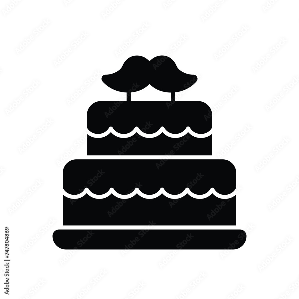 Cake icon vector stock illustration