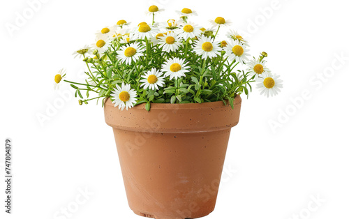 Blooming Beauty: The Daisy Pot isolated on transparent Background