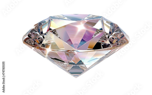 Shining Gem  A Reflection on Diamond isolated on transparent Background