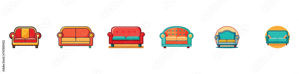 Sofa Icon, comfortable black furniture icon set, Retro sofa line icon. Living room furniture. Sofa, couch line icon, outline vector sign, Sofa Icon, comfortable black furniture icon set, Retro sofa line icon. Living room furniture. Sofa, couch line icon, outline vector sign,